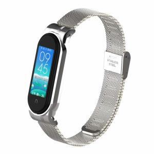 TBLUER 샤오미 미 밴드 5Mi 6과 호환되는 팔찌, 미밴드 5Miband 6용 교체용 스테인리스 스틸 스트랩, 여성