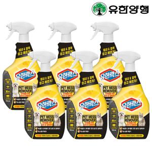 유한락스 펫메스 리무버 750ml 6개 반려동물 강아지 고양이 탈취제 냄새 얼룩 제거 대용량