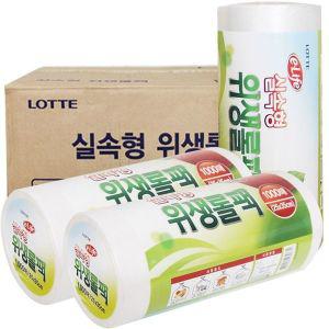 [제이큐]BOX롯데위생롤팩실속형25x35x1000매JS12개입