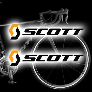 스캇(2개1세트)(B) 스티커-데칼 로고 엠블럼 자전거 MTB 싸이클 로드 Scott