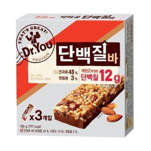 오리온 닥터유 단백질바 150g 1개 에너지바 아몬드