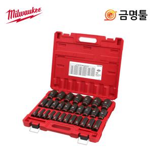 밀워키 49-66-7015 롱임팩소켓세트 1/2 29pcs 8-36mm 케이스포함 복수알셋트