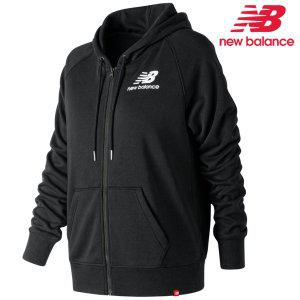 [뉴발란스(NEW BALANCE)]뉴발란스 후드 집업 자켓 에센셜 풀 집 후디 블랙 WJ91524-BK