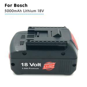 Bosch BAT609 BAT618 2607336169 BAT618G BAT609 용 리튬 이온 공구 배터리, LED 전원 조명 포함, 18V, 500