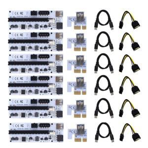 Molex PCIE 라이저 카드, 비트코인 채굴용, PCI 익스프레스 X16 USB 009S, VER009S, PCI-E 1X-16X 확장기,