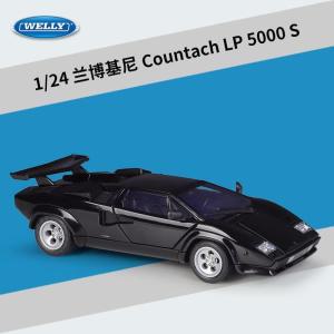 WELLY 1:24 람보르기니 쿤타치 Lp 5000 S 스포츠카  합금 자동차 모델 장난감 선물