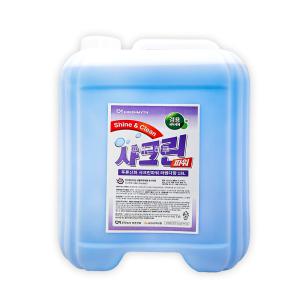 샤크린 파워 액체세제 18L 라벤더 x 1개 / 대용량 말통 이불 세탁세제 빨래방 업소용 고농축 수건 호텔 맛