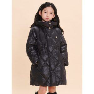 [BEANPOLE KIDS]여아 덕다운 중경량 롱패딩  블랙(BI4938G015)