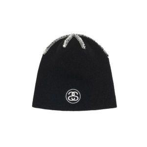 [정품] 스투시 익스포즈드 스티치 스컬캡 블랙 Stussy Exposed Stitch Skullcap 587151