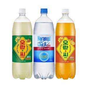 1.5L음료수 3종 나랑드사이다+오란씨 파인+오렌지 총3개