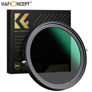 K&F CONCEPT 2in1 페이더 가변 nd 필터 + cpl 원형 편광 필터 67mm 72mm 77mm 82mm nd2-nd32 카메라 렌즈