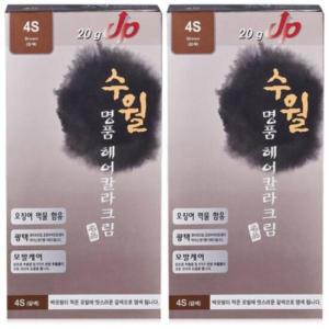 수월 명품 헤어칼라크림 셀프 염색약 120g 4종 2개 택 1