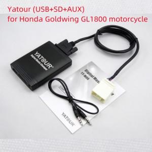 Yatour 자동차 오디오 MP3 플레이어, 혼다 골드윙 GL1800 오토바이 USB SD AUX 디지털 음악 체인저 어댑터