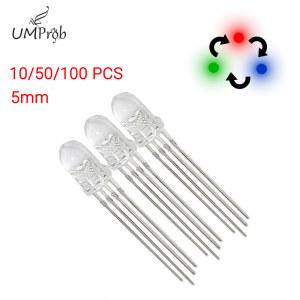 5MM 일반적인 음극 RGB LED 빨간색 녹색 파란색 라운드 발광 다이오드