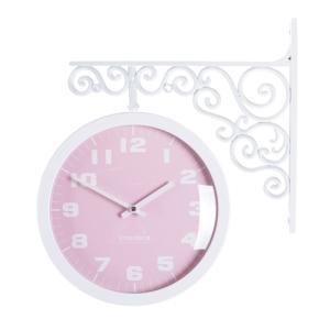 Classic Double Clock 모노 파스텔(Pink)집들이시계 벽시계 벽걸이 거실 양면 양면벽 인테리어벽 소품