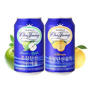 [일화]1+1 초정탄산수 그린애플+유자 350ml 24캔 [총 48캔]