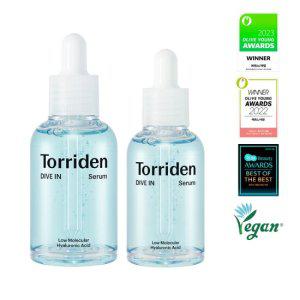 (2종세트)토리든 다이브인 저분자 히알루론산 세럼 50ml+40ml