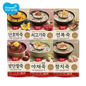 [동원에프앤비]동원 양반죽 420g x 12개/전복+쇠고기+호박+단팥+참치+야채 각2개씩