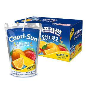 농심 팩음료 낮은칼로리 카프리썬오렌지망고 가족간식 청량감 에너지 200ml 10개입