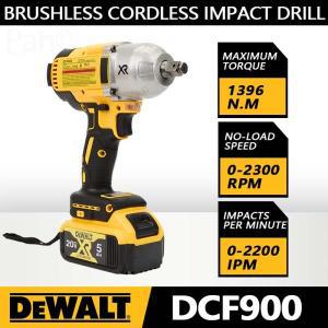 DEWALT 브러시리스 하이 토크 임팩트 렌치, 전기 에어건, 리튬 DCF900, 20V