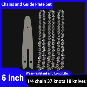 엔진톱 날 휴대용 1/4 전기톱 체인 가이드 미니 소형 6 인치 로깅 톱날 전정 체인톱 액세서리