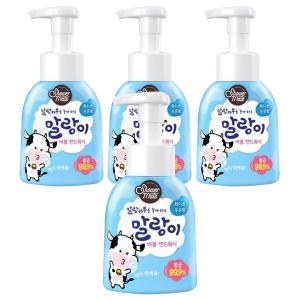 말랑카우 버블 핸드워시 우유향 300ml 4개