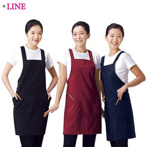 라인 벨크로 미니 유니폼/미용실/앞치마/커피숍/식당/업소/어린이집