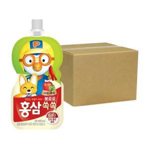 팔도 뽀로로 홍삼 쏙쏙 100ml 40팩 사과 매실.