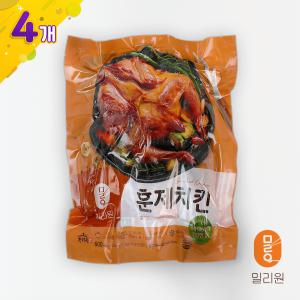 밀리원 스모크 훈제치킨 600g 4개 set 에어프라이어 스모크 바베큐 캠핑