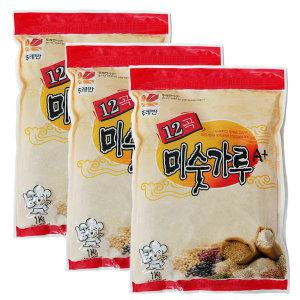 12곡 미숫가루 1kg x 3봉지 국산보리 31% 12가지 곡류 맛과 영양 쪽빛누리