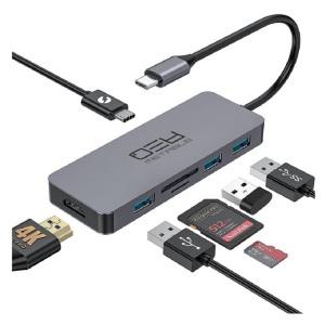 7in1 C타입 멀티 허브 HDMI 미러링 USB 3.0 포트 확장 PD충전 노트북 맥북 아이패드프로 유에스비 젠더