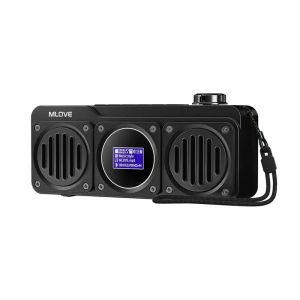 MLOVE BV810 휴대용 블루투스 스피커 FM 라디오 방수 LCD 화면 디스플레이 HD 통화 마이크로 SD 카드 슬롯