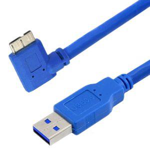 USB 30 데이터 동기화 충전 짧은 5Gbps 케이블 30cm 1M 90 도 직각 마이크로 B USB30 모바일 하드 디스크 S