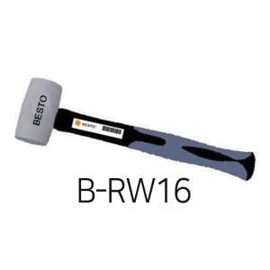 베스토 고무 망치 B-RW16 TPR핸들 다용도 저소음 햄머 흰색 헤드 95mm