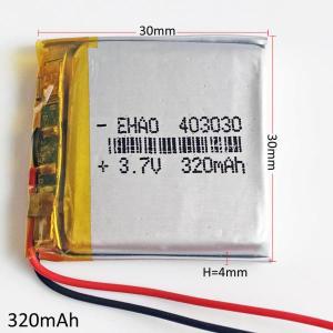 3.7V 320mAh 403030 리튬 폴리머 LiPo 충전식 배터리 Mp3 GPS PSP 블루투스 헤드폰 헤드셋 스마트 워치 4*3