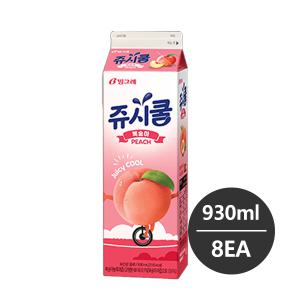 빙그레 쥬시쿨 복숭아 930ml 8개/냉장무료배송