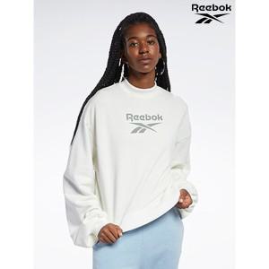 [하프클럽/리복]Reebok봄가을 공용 화이트 CL W  U자넥 맨투맨