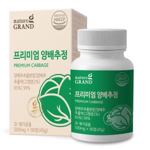 네이처그랜드 프리미엄 양배추정 500mg x 90정 3개월분 국산 양배추 추출 분말 99% 함유 환