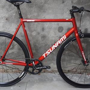 프론트 포크가 있는 Fixie 자전거 프레임, 고정 기어 알루미늄 합금 레이싱 쓰나미 100, 6061, 700C