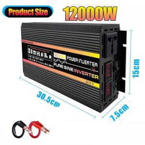 순수 사인파 인버터, 자동차 태양광 인버터, DC 12V, 24V, 48V, 60V ~ 220V 소켓 변압기, 전력 변환기, 120