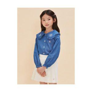 빈폴 키즈 BEANPOLE KIDS 여아 칼라 포인트 데님 셔츠 블루 BI4864G01P 262449