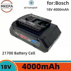 호환 ProCORE 교체 배터리  Bosch 18V 무선 도구용 BAT609 BAT618 GBA18V 21700 고전력 5C 파워 셀 4000mAh