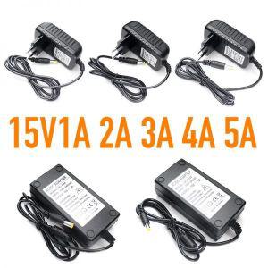 직류전원장치 전원 장치 스위칭 소스 15V LED 드라이버 220V - 110V AC-15 V AC 어댑터 1A 2A 3A 4A 5A EU