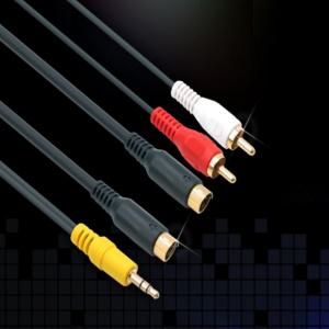 AV 통합케이블 SVHS 2RCA 음향 영상 일체형 연결잭 오디오 3.5MM 듀얼 멀티 출력 스테레오 비디오 커넥터