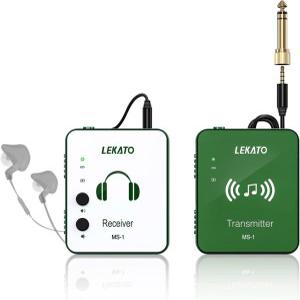 LEKATO 무선 이어폰 모니터 시스템 2 4Ghz IEM 송신기 수신기 자동 스튜디오 라이브 MS 1G