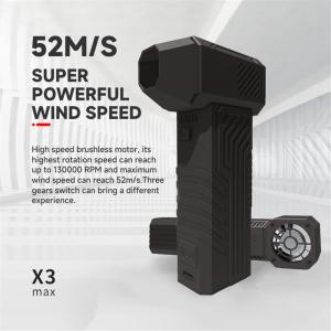 터보 제트 선풍기 휴대용 브러시리스 모터  미니 풍속 52 m/s 산업용 130000 RPM X3 max