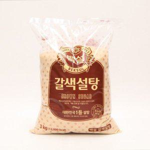 [신세계라이브쇼핑]CJ 백설 갈색 설탕 3kg