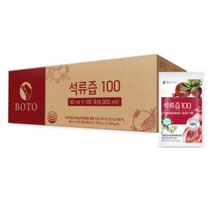 보뚜 석류즙 100 석류과즙100% 실속형 80ml 100포