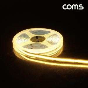 Coms LED 줄조명 슬림형. DC 24V. DC전원. 초고휘도 LED바 5M. Yellow. DIY 램프. 다용도 리폼 기판 교체LE