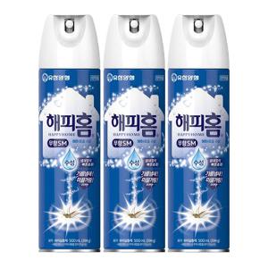 해피홈 무향SM 에어로솔 500ml(수성)x3개 뿌리는 모기약 살충제